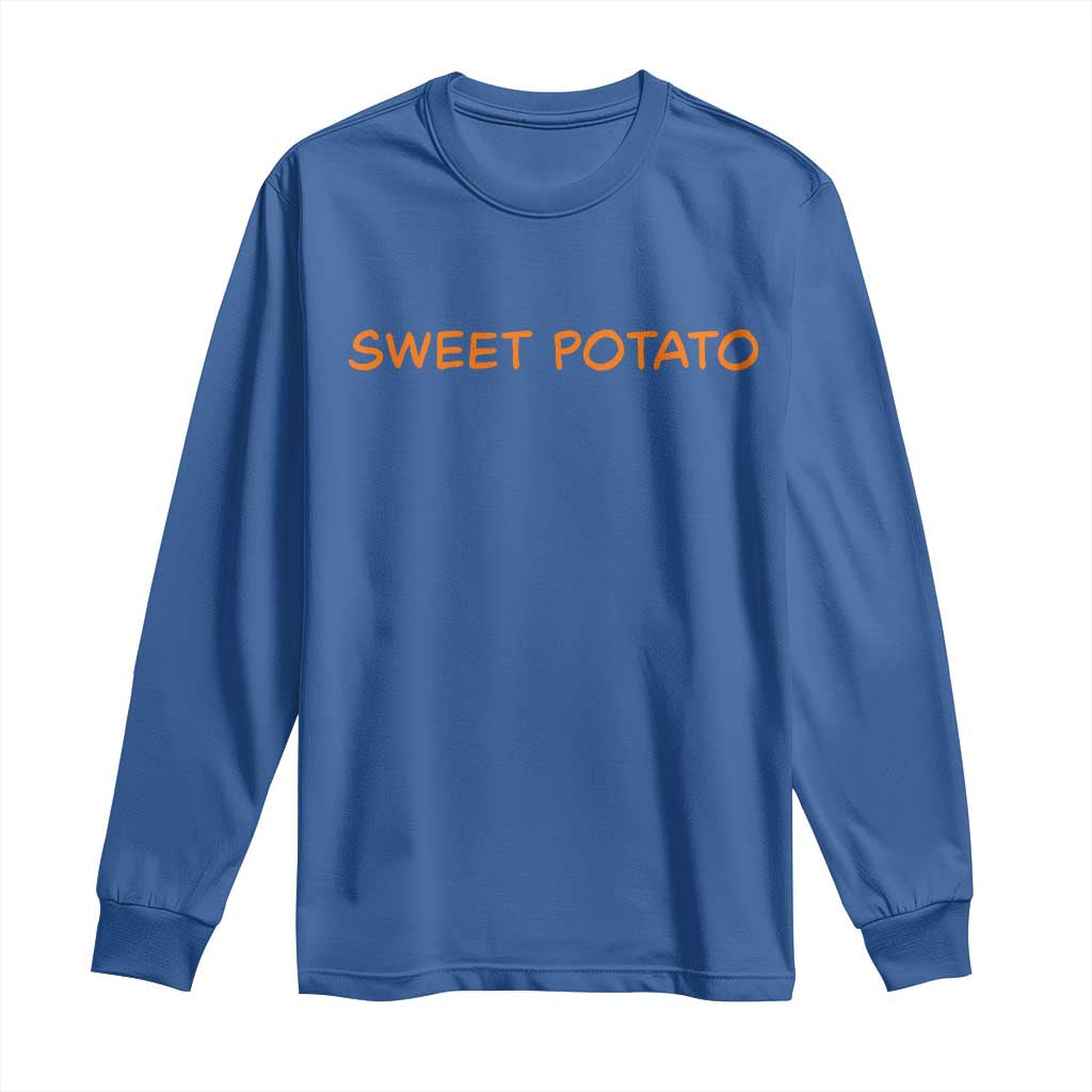 Matching Thanksgiving Couples Long Sleeve Shirt Funny Sweet Potato Fall Couple - Wonder Print Shop