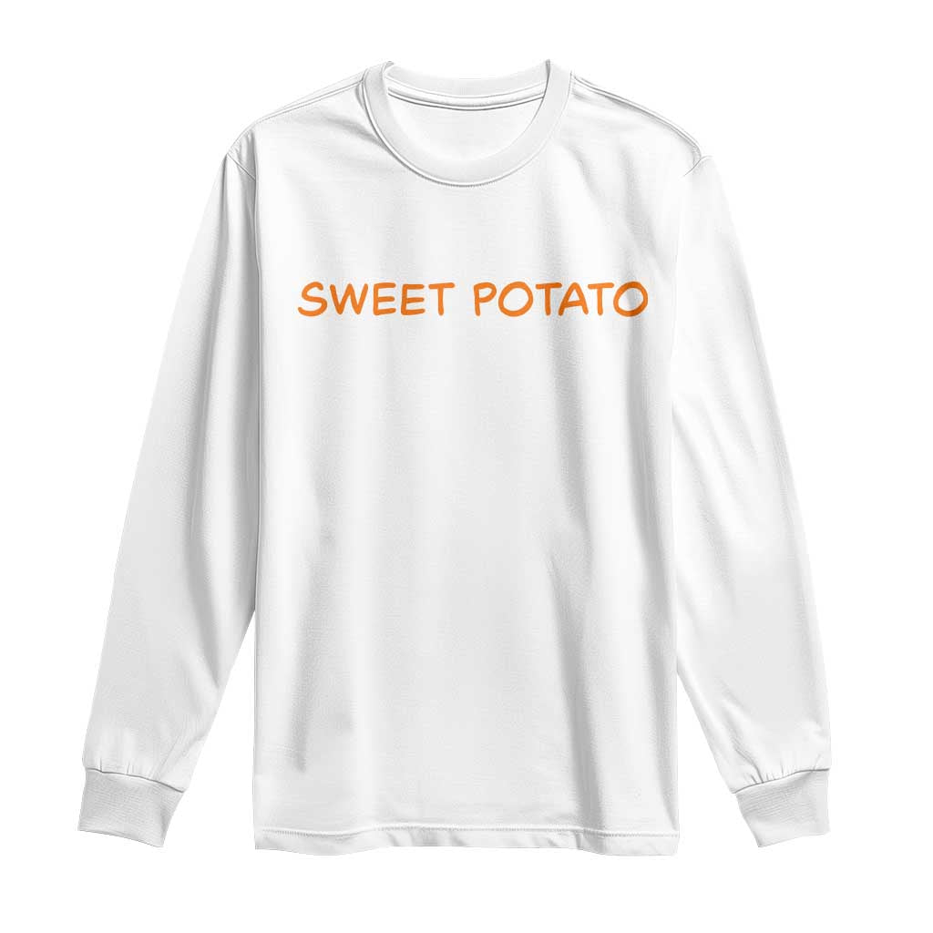 Matching Thanksgiving Couples Long Sleeve Shirt Funny Sweet Potato Fall Couple - Wonder Print Shop