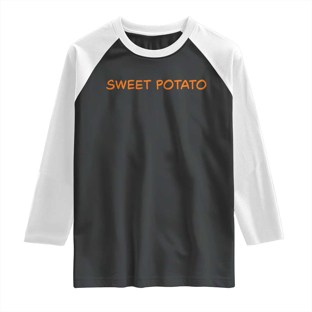 Matching Thanksgiving Couples Raglan Shirt Funny Sweet Potato Fall Couple - Wonder Print Shop