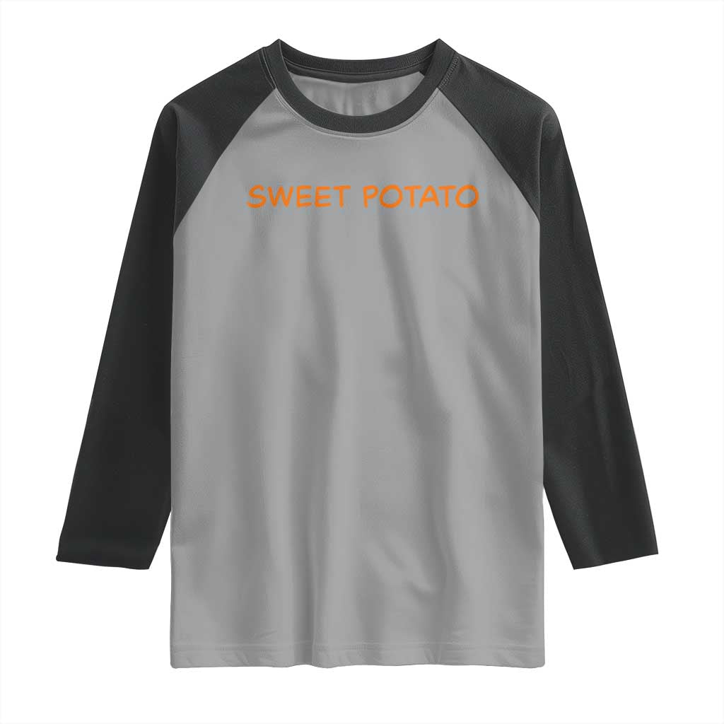 Matching Thanksgiving Couples Raglan Shirt Funny Sweet Potato Fall Couple - Wonder Print Shop