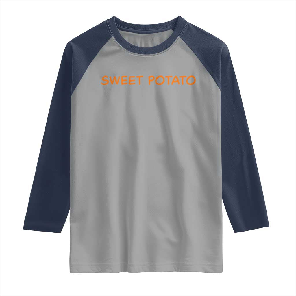 Matching Thanksgiving Couples Raglan Shirt Funny Sweet Potato Fall Couple - Wonder Print Shop