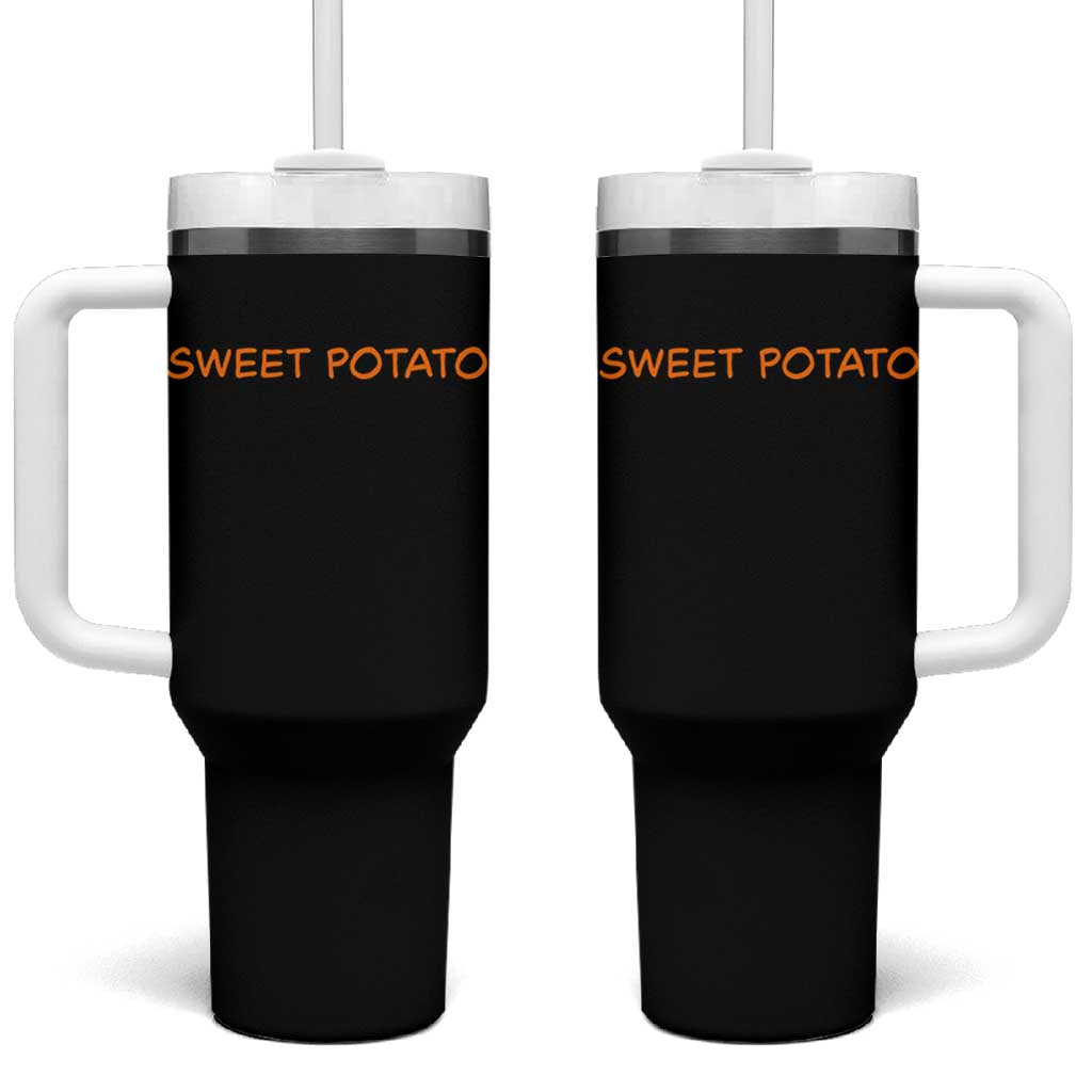 Matching Thanksgiving Couples Tumbler With Handle Funny Sweet Potato Fall Couple - Wonder Print Shop