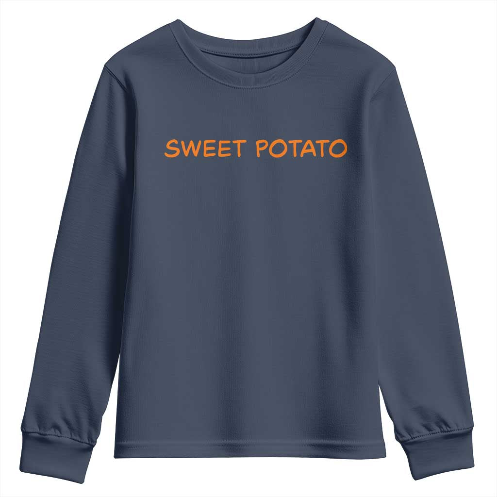 Matching Thanksgiving Couples Youth Sweatshirt Funny Sweet Potato Fall Couple - Wonder Print Shop