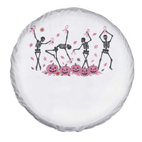 Dancing Skeletons Breast Cancer Spare Tire Cover Skeleton Pink Ribbon Halloween - Wonder Print Shop