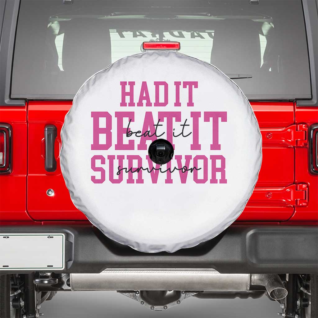 Breast Cancer Support Spare Tire Cover Had it Beat it Survivor Gift - Wonder Print Shop