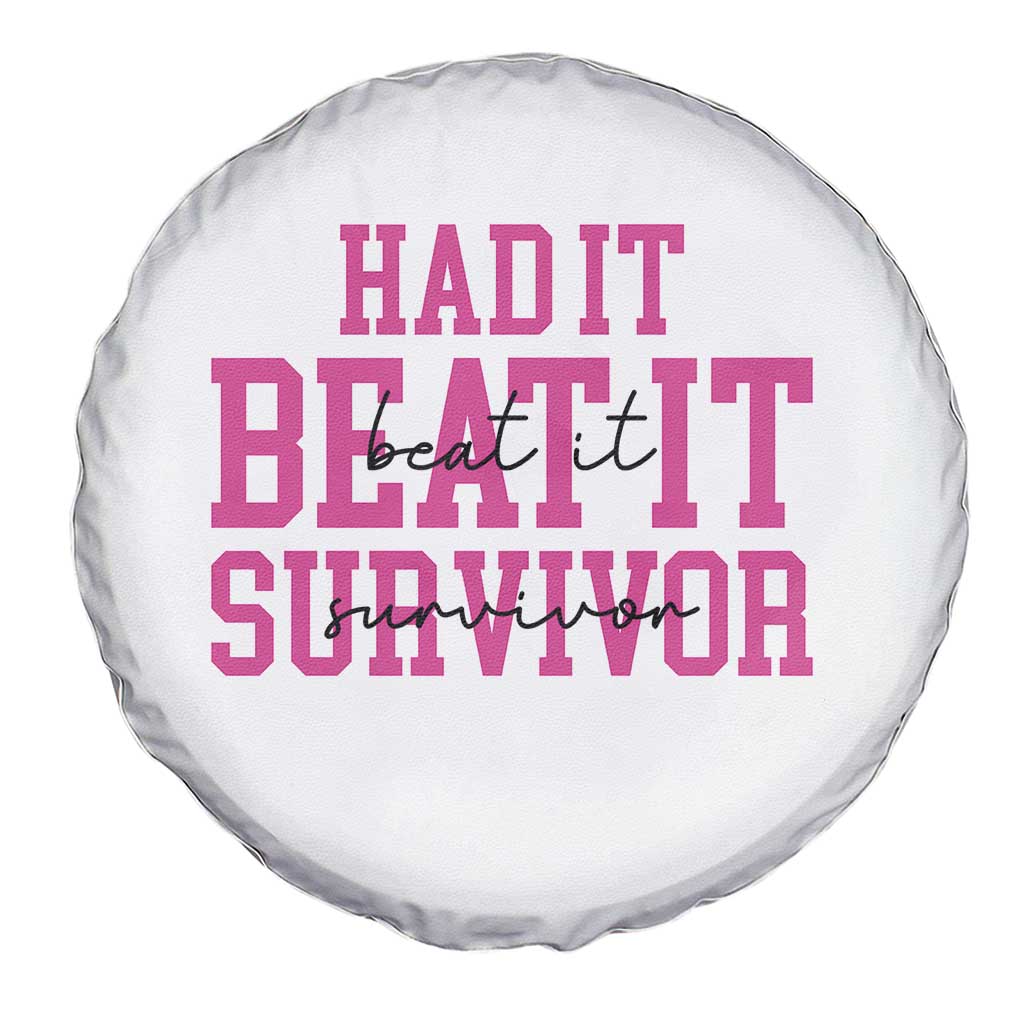 Breast Cancer Support Spare Tire Cover Had it Beat it Survivor Gift - Wonder Print Shop