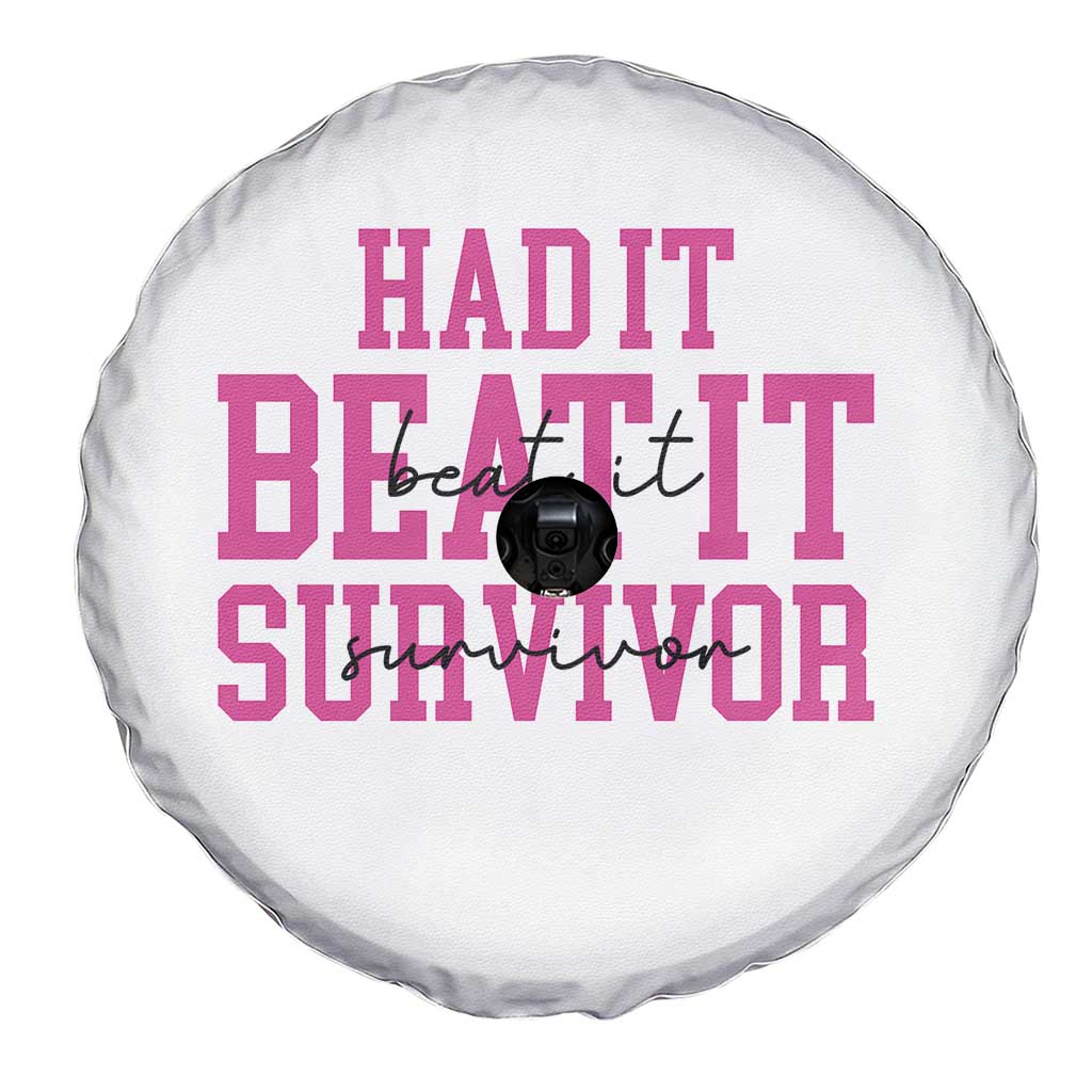 Breast Cancer Support Spare Tire Cover Had it Beat it Survivor Gift - Wonder Print Shop