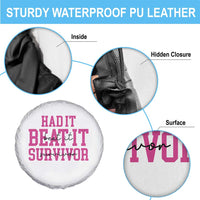 Breast Cancer Support Spare Tire Cover Had it Beat it Survivor Gift - Wonder Print Shop