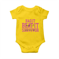 Breast Cancer Support Baby Onesie Had it Beat it Survivor Gift TS10