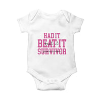 Breast Cancer Support Baby Onesie Had it Beat it Survivor Gift TS10