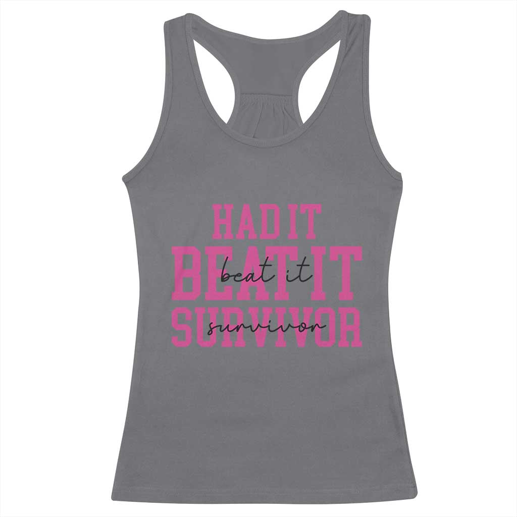 Breast Cancer Support Racerback Tank Top Had it Beat it Survivor Gift TS10