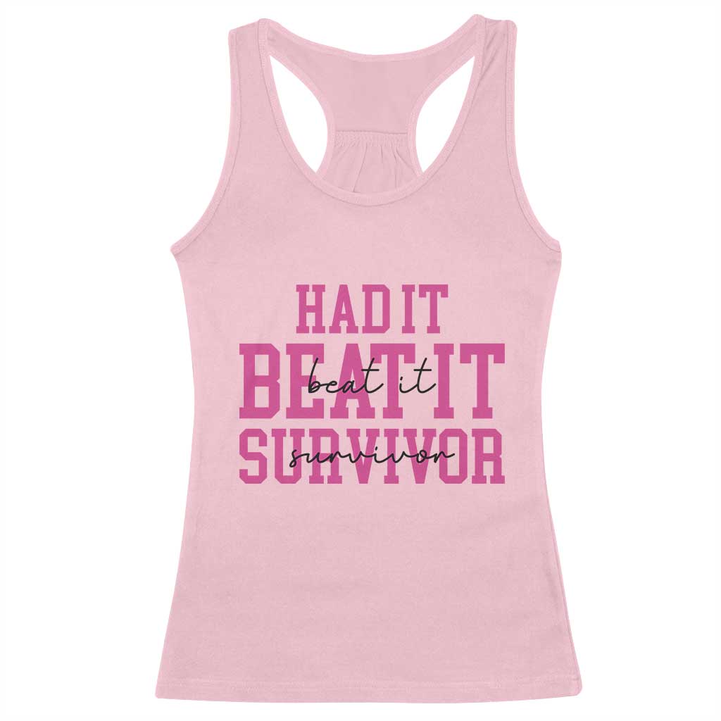 Breast Cancer Support Racerback Tank Top Had it Beat it Survivor Gift TS10