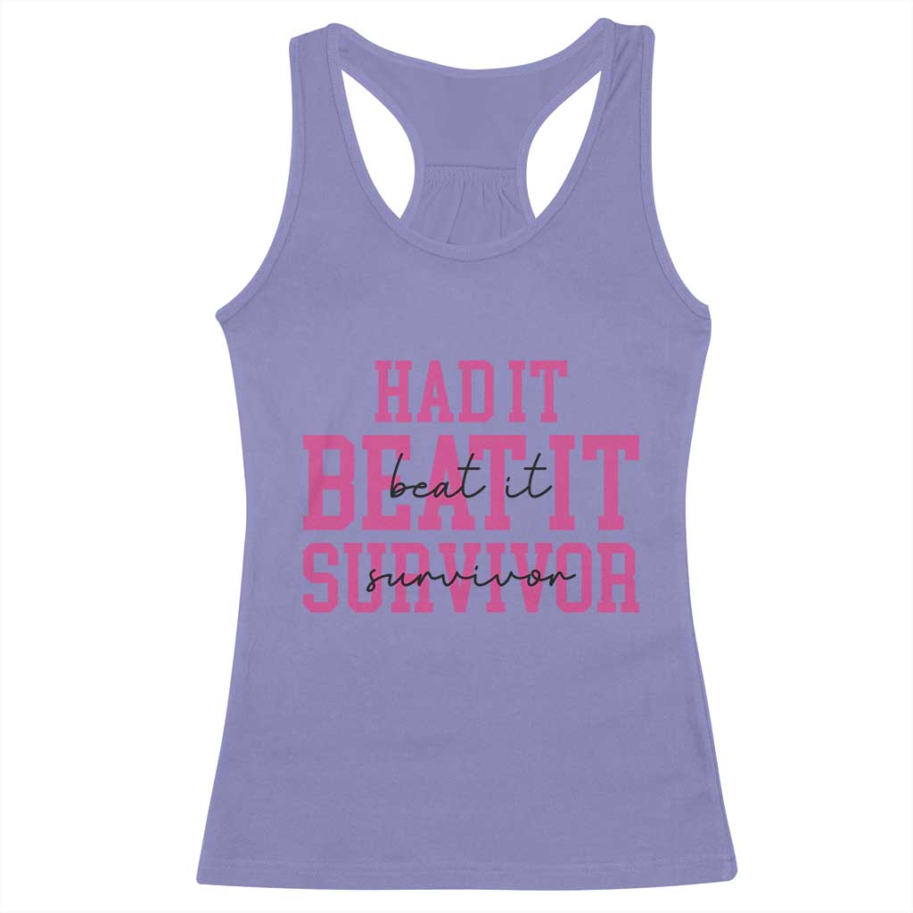 Breast Cancer Support Racerback Tank Top Had it Beat it Survivor Gift TS10