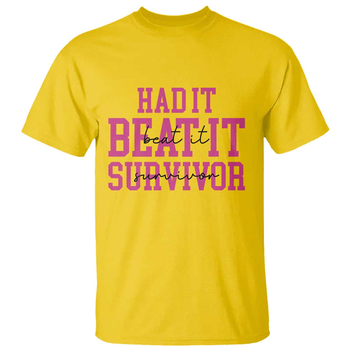 Breast Cancer Support T Shirt Had it Beat it Survivor Gift TS10