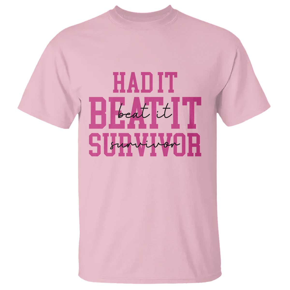Breast Cancer Support T Shirt Had it Beat it Survivor Gift TS10