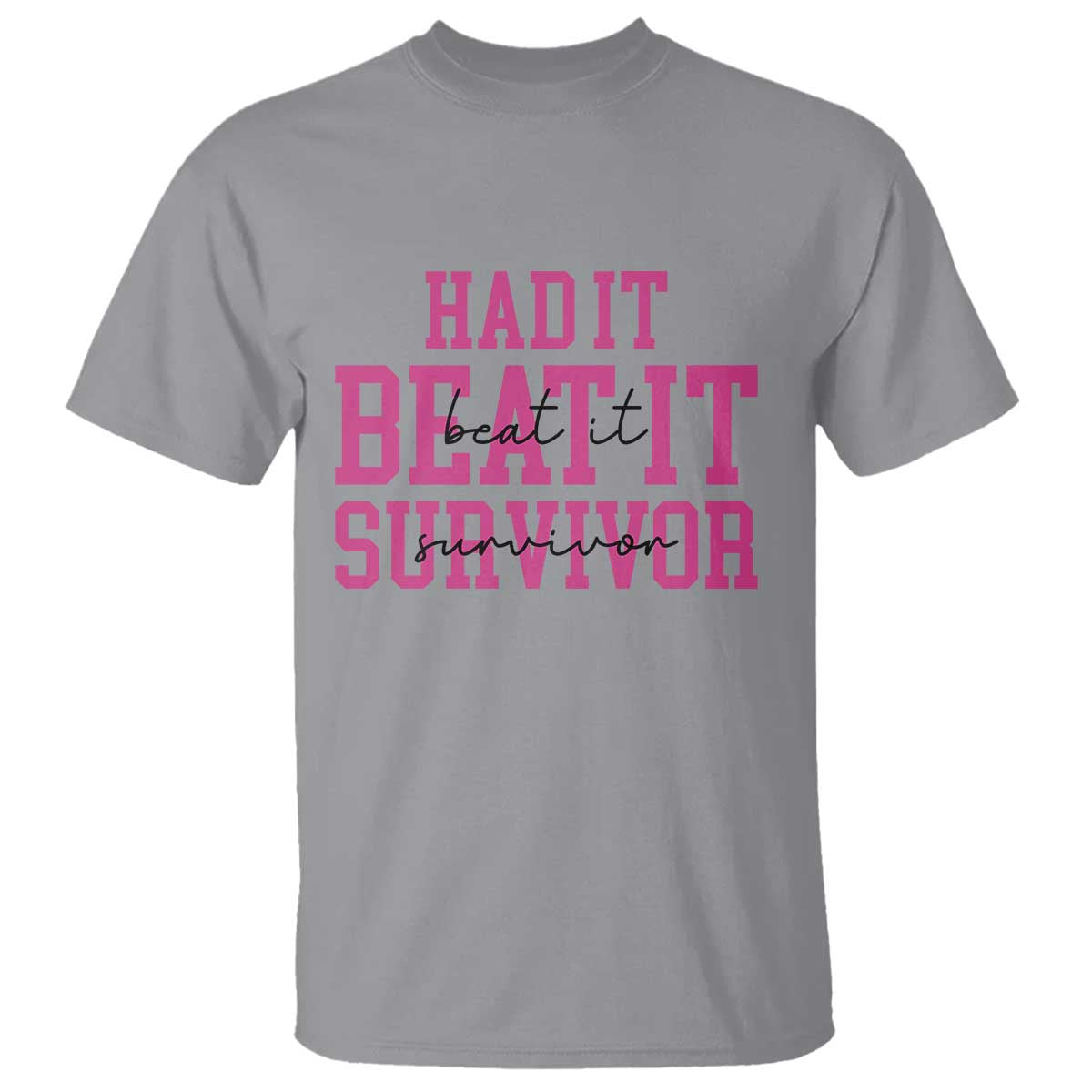 Breast Cancer Support T Shirt Had it Beat it Survivor Gift TS10
