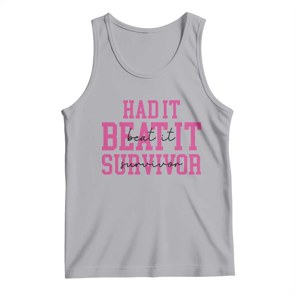Breast Cancer Support Tank Top Had it Beat it Survivor Gift TS10