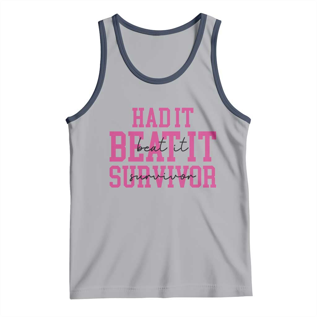 Breast Cancer Support Tank Top Had it Beat it Survivor Gift TS10