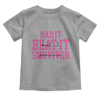 Breast Cancer Support Toddler T Shirt Had it Beat it Survivor Gift TS10
