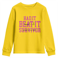Breast Cancer Support Youth Sweatshirt Had it Beat it Survivor Gift TS10