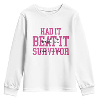 Breast Cancer Support Youth Sweatshirt Had it Beat it Survivor Gift TS10