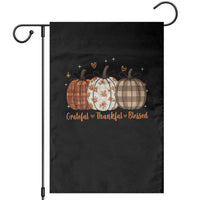 Grateful Thankful Blessed Pumpkin Garden Flag Hello Thanksgiving Cozy Fall Autumn Rustic - Wonder Print Shop