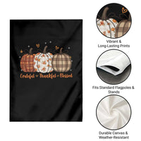 Grateful Thankful Blessed Pumpkin Garden Flag Hello Thanksgiving Cozy Fall Autumn Rustic - Wonder Print Shop