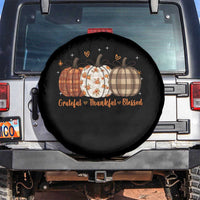 Grateful Thankful Blessed Pumpkin Spare Tire Cover Hello Thanksgiving Cozy Fall Autumn Rustic - Wonder Print Shop