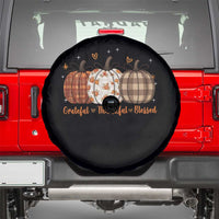 Grateful Thankful Blessed Pumpkin Spare Tire Cover Hello Thanksgiving Cozy Fall Autumn Rustic - Wonder Print Shop