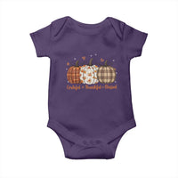 Grateful Thankful Blessed Pumpkin Baby Onesie Hello Thanksgiving Cozy Fall Autumn Rustic - Wonder Print Shop