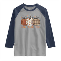 Grateful Thankful Blessed Pumpkin Raglan Shirt Hello Thanksgiving Cozy Fall Autumn Rustic - Wonder Print Shop