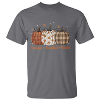 Grateful Thankful Blessed Pumpkin T Shirt Hello Thanksgiving Cozy Fall Autumn Rustic - Wonder Print Shop