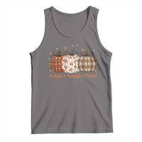 Grateful Thankful Blessed Pumpkin Tank Top Hello Thanksgiving Cozy Fall Autumn Rustic - Wonder Print Shop