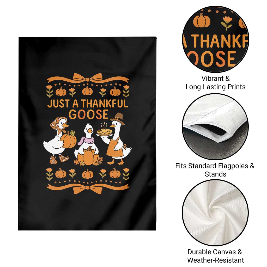 Just a Thankful Goose Garden Flag Thanksgiving Silly Gooses - Wonder Print Shop