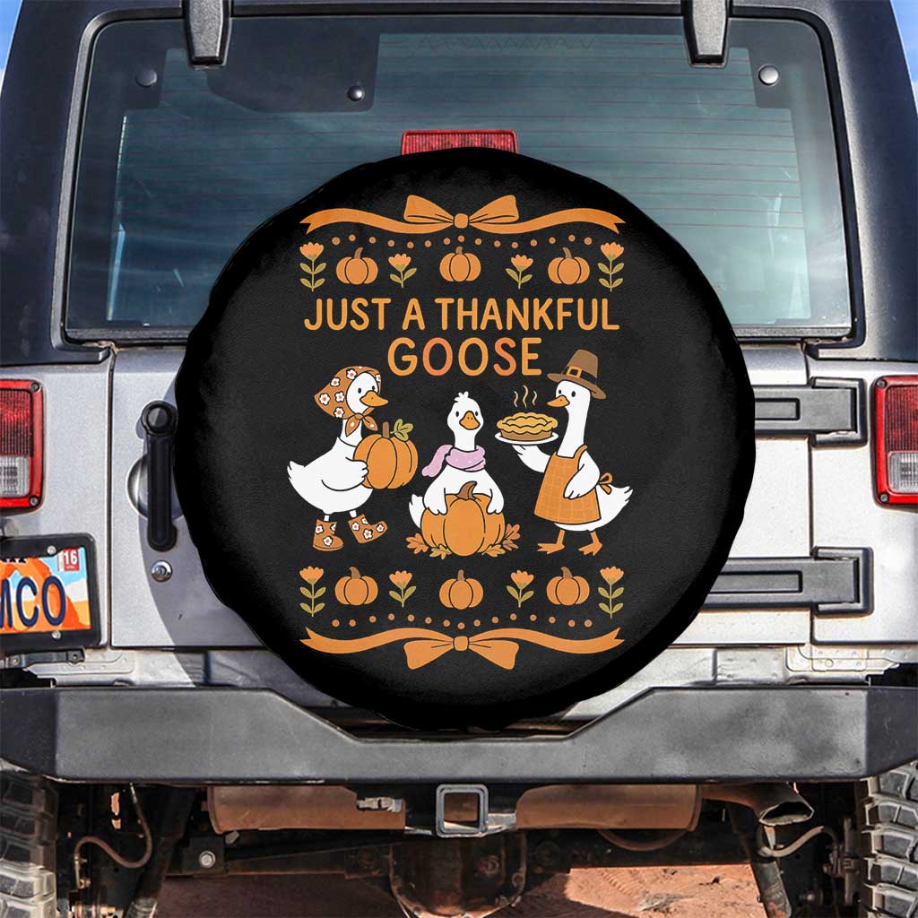 Just a Thankful Goose Spare Tire Cover Thanksgiving Silly Gooses - Wonder Print Shop