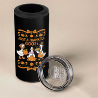 Just a Thankful Goose 4 in 1 Can Cooler Tumbler Thanksgiving Silly Gooses - Wonder Print Shop