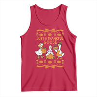 Just a Thankful Goose Tank Top Thanksgiving Silly Gooses - Wonder Print Shop