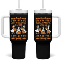 Just a Thankful Goose Tumbler With Handle Thanksgiving Silly Gooses - Wonder Print Shop