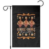Gobble Gobble Till You Wobble Garden Flag Funny Thanksgiving Turkey - Wonder Print Shop
