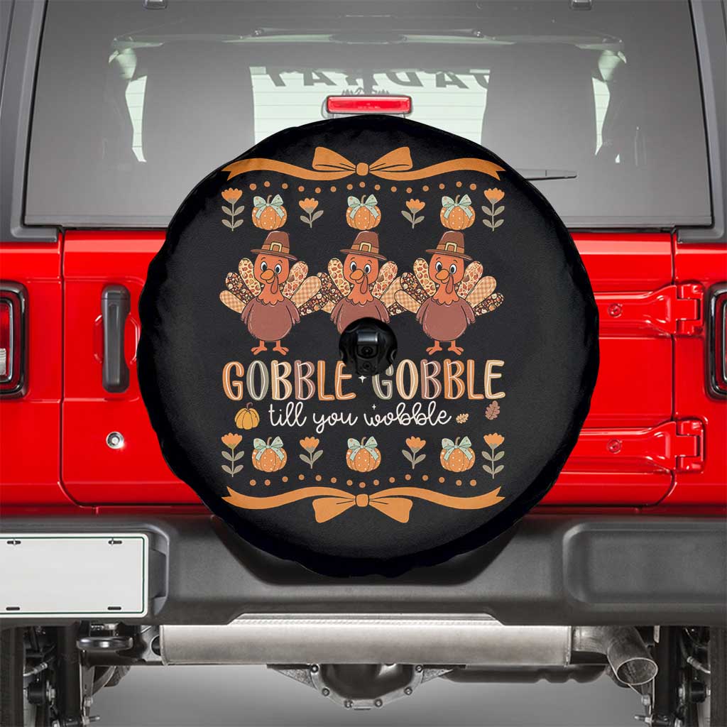 Gobble Gobble Till You Wobble Spare Tire Cover Funny Thanksgiving Turkey - Wonder Print Shop
