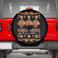 Gobble Gobble Till You Wobble Spare Tire Cover Funny Thanksgiving Turkey - Wonder Print Shop