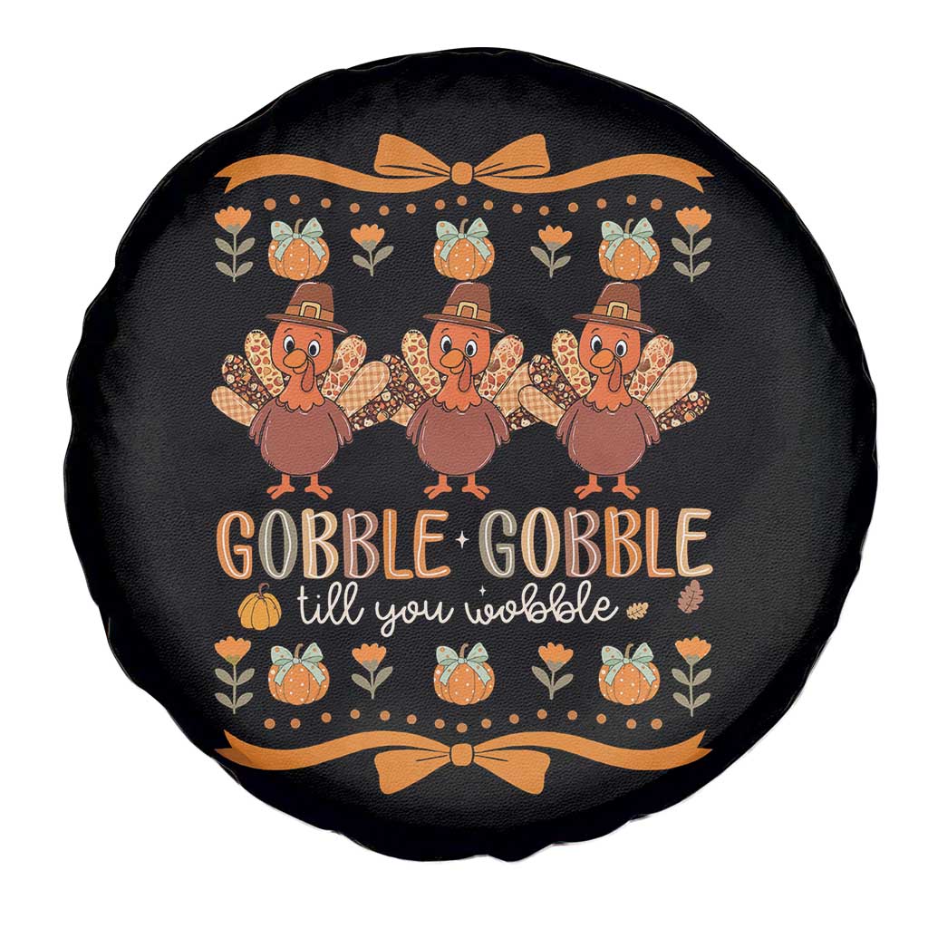 Gobble Gobble Till You Wobble Spare Tire Cover Funny Thanksgiving Turkey - Wonder Print Shop