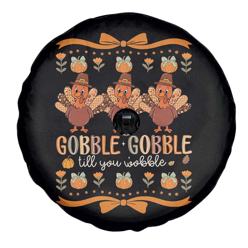Gobble Gobble Till You Wobble Spare Tire Cover Funny Thanksgiving Turkey - Wonder Print Shop