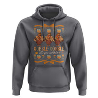 Gobble Gobble Till You Wobble Hoodie Funny Thanksgiving Turkey - Wonder Print Shop