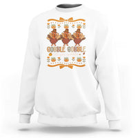 Gobble Gobble Till You Wobble Sweatshirt Funny Thanksgiving Turkey - Wonder Print Shop