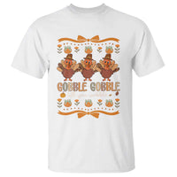 Gobble Gobble Till You Wobble T Shirt Funny Thanksgiving Turkey - Wonder Print Shop