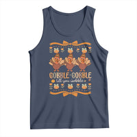 Gobble Gobble Till You Wobble Tank Top Funny Thanksgiving Turkey - Wonder Print Shop