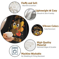 My First Thanksgiving Throw Blanket Funny Thanksgiving Turkey - Wonder Print Shop