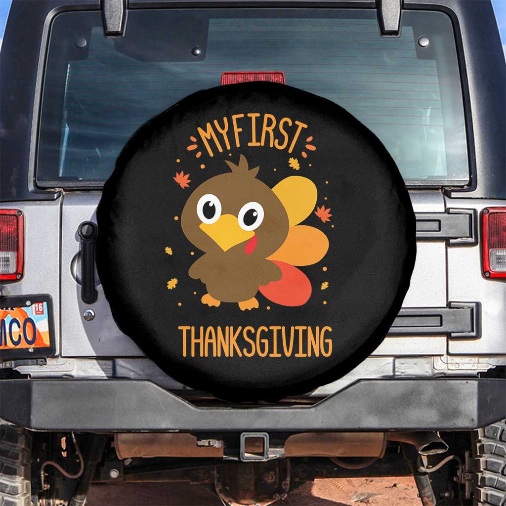 My First Thanksgiving Spare Tire Cover Funny Thanksgiving Turkey - Wonder Print Shop