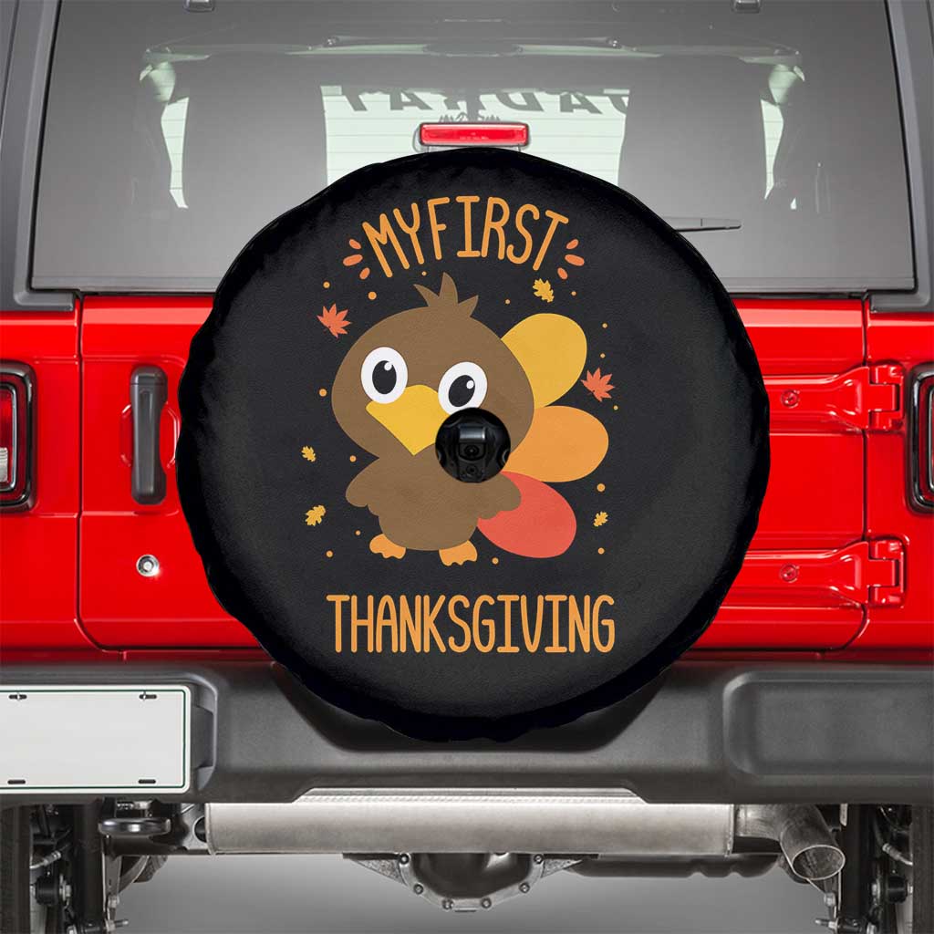 My First Thanksgiving Spare Tire Cover Funny Thanksgiving Turkey - Wonder Print Shop